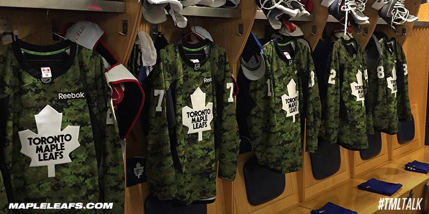 toronto maple leafs army jersey