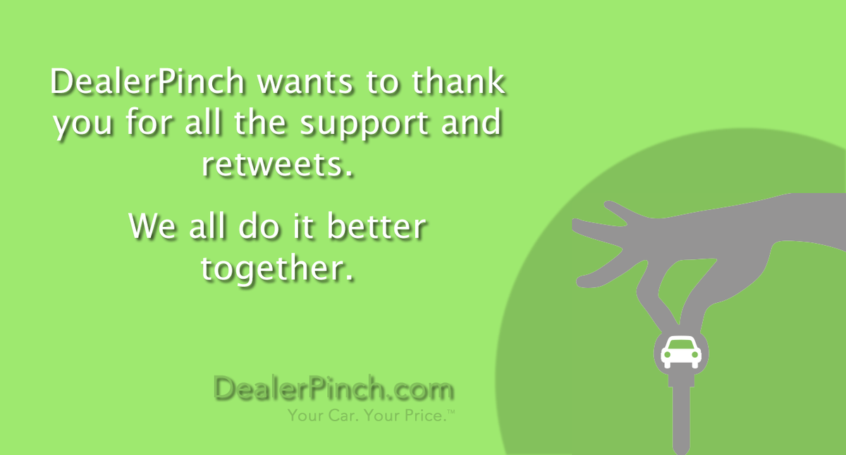 DealerPinch's tweet photo. @Dealerpinch wants to thank you for all the support and #retweets. You're a blessing and we're rather happy with you. http://t.co/OZFlNz8EXR