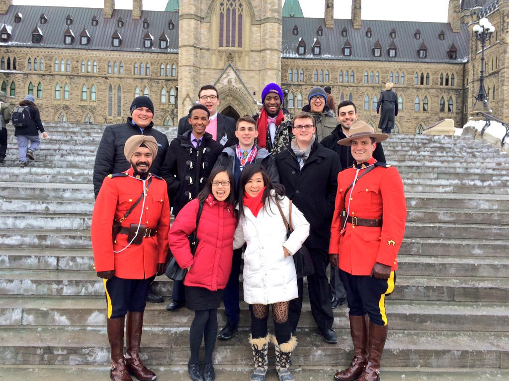 CarletonSDP's tweet image. We've left the building and even the Mounties are on our side! #CMP15