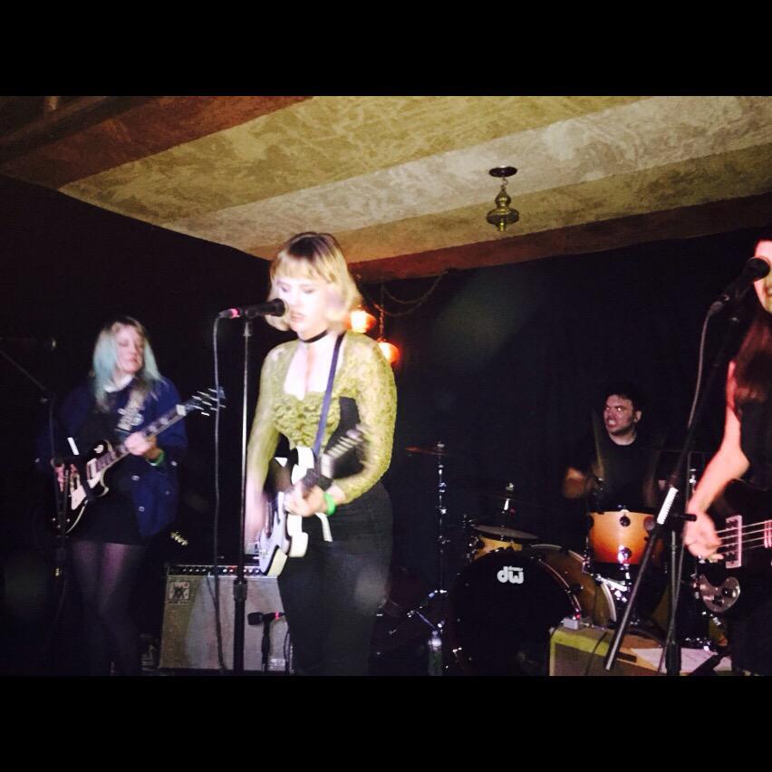 HelloBleached's tweet photo. Played the Saint Laurent #YSL party last night. Hedi is the coolest dude, thanks for having us. Xo 💋🔮 http://t.co/SbU02OxLwP