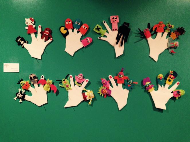 trashyleesuh's tweet photo. my felt finger puppets at the mr. roboto project for #funadaypgh #funaday http://t.co/lRmLdsgfX9