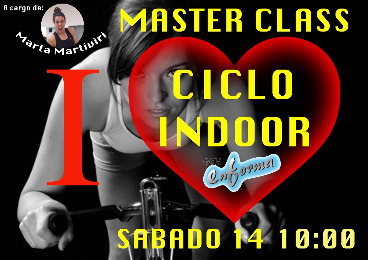 >SABADO 14 MASTER CLASS ESPECIAL DIA DE LOS ENAMORADOS....DEL CICLO INDOOR<