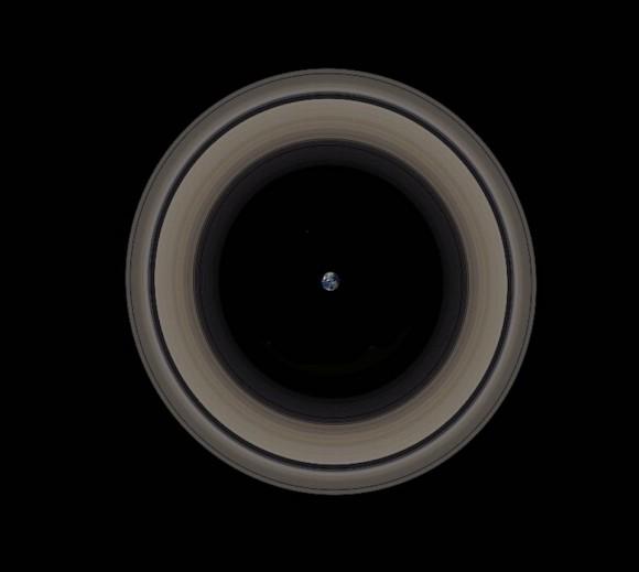 AstronomCentral's tweet photo. If Earth Had Saturn’s Rings, This is What it Would Look Like http://t.co/hG7P4Y9Le0 @universetoday http://t.co/c6fuNK4lCT