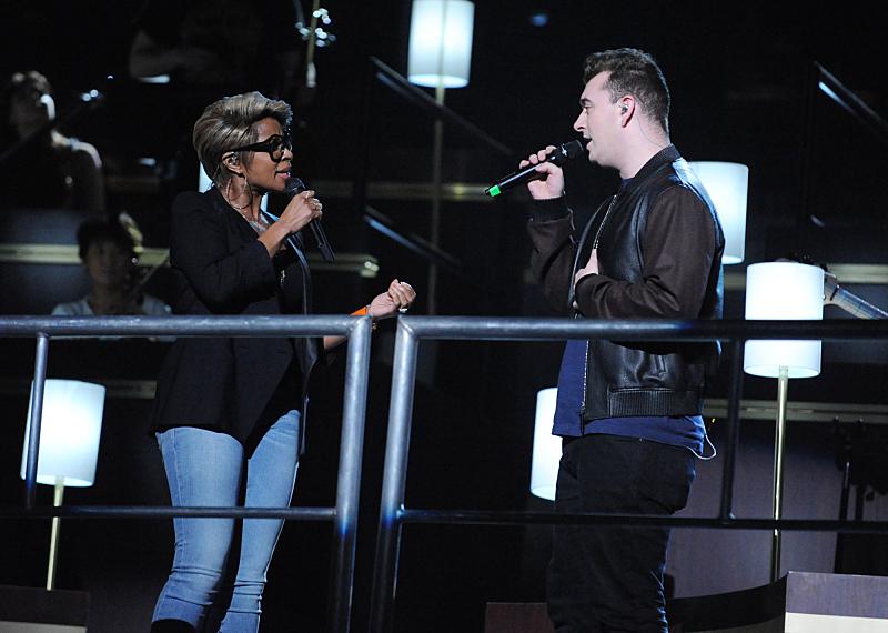 maryjblige's tweet photo. Tomorrow is the big day on @TheGRAMMYs! What do you think @samsmithworld and I are going to sing together? http://t.co/UBoxvqkHtE