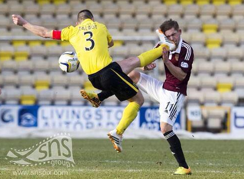 SundayChants's tweet photo. Proper tackle from up in Scotland today. Yellow card. http://t.co/B4UcQmkxsI