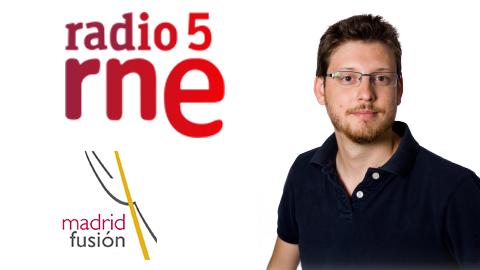 JavierdlaFuente's tweet photo. No te pierdas a las 13:05 @radio5_rne #ULEMC @ArzakRestaurant @Berasategui @sergiarola68 y @Dabizdiverxo #MFM15 http://t.co/kEOv9TUKfz