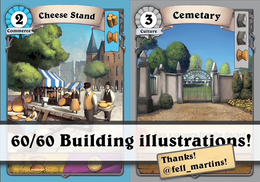 CornerPathGames's tweet image. Today is a wonderful day. 60/60 building illustrations complete for #TownBuilder. Thanks @fell_martins!