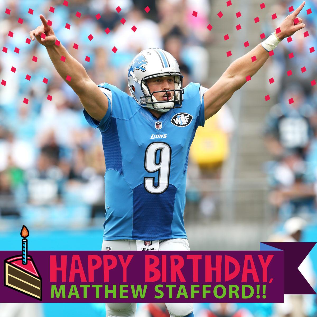 To wish a Happy Birthday to QB Matthew Stafford! 