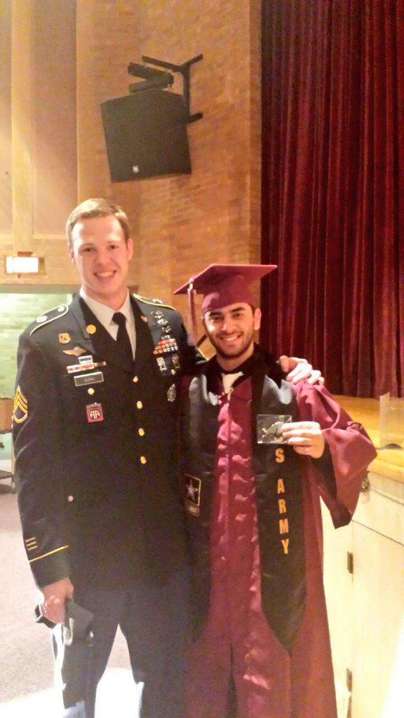 ArmyWNY's tweet photo. Congrats to Zach Riviera from THS.  On his way to Army BCT next week as a Behavior Health Specialist.  #armystrong http://t.co/7BcY8eeZFu
