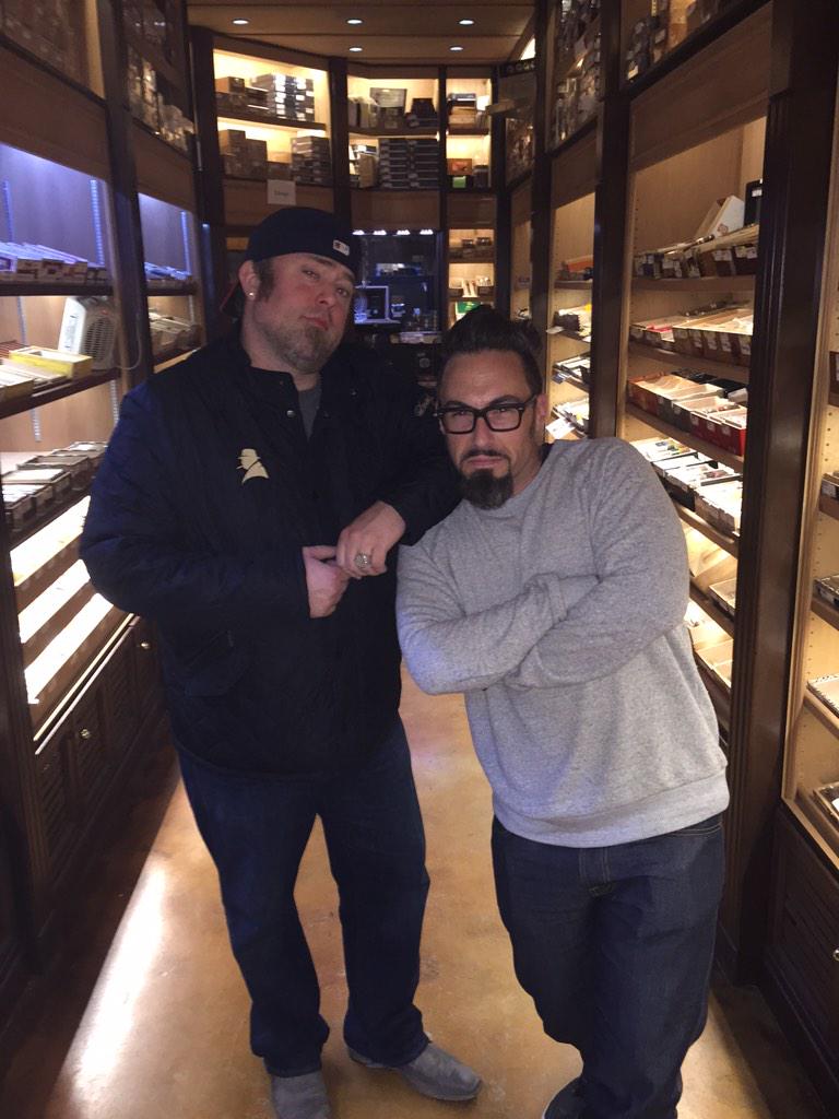 aaronlwood's tweet photo. @DAVIDOFF22 and @Room101Brand in the house at @BurnsDowntown http://t.co/DZ77HPbuQy