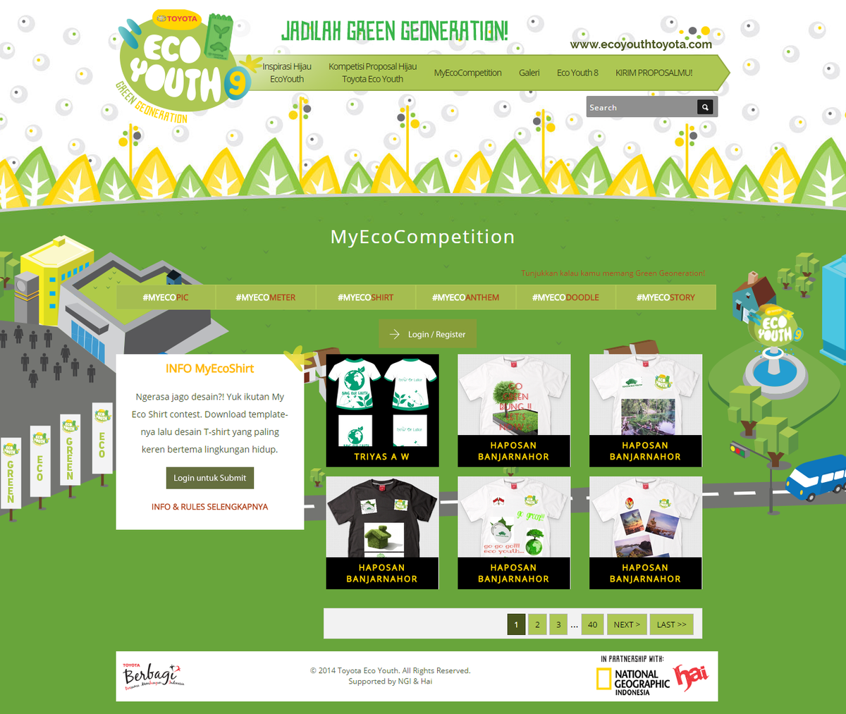 NGIndonesia's tweet photo. Ekspresikan kreatifitas Sahabat muda NGI dalam Kontes Desain Kaos #MyEcoShirt http://t.co/8qG24aJzEy #ToyotaEcoYouth http://t.co/gK333dwri4