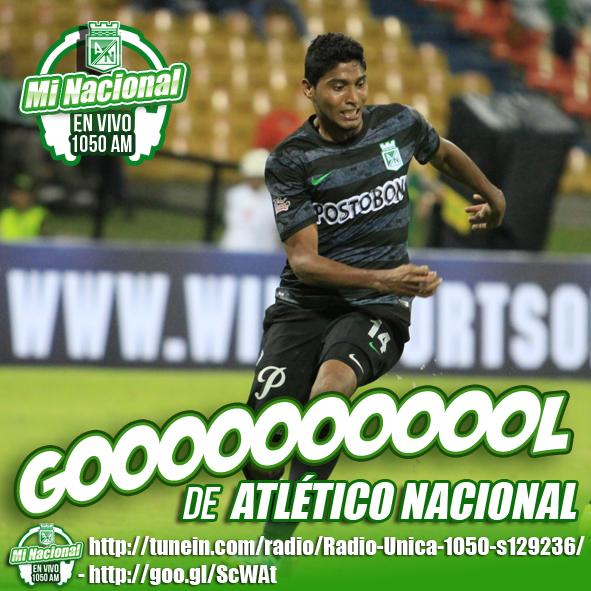 nacionaloficial's tweet photo. Gooooooooooooooooooooooooool de Nacional. Goooooooooooooooooooool de Ruiz. #MiNacionalenvivo http://t.co/2K1WbAcnju