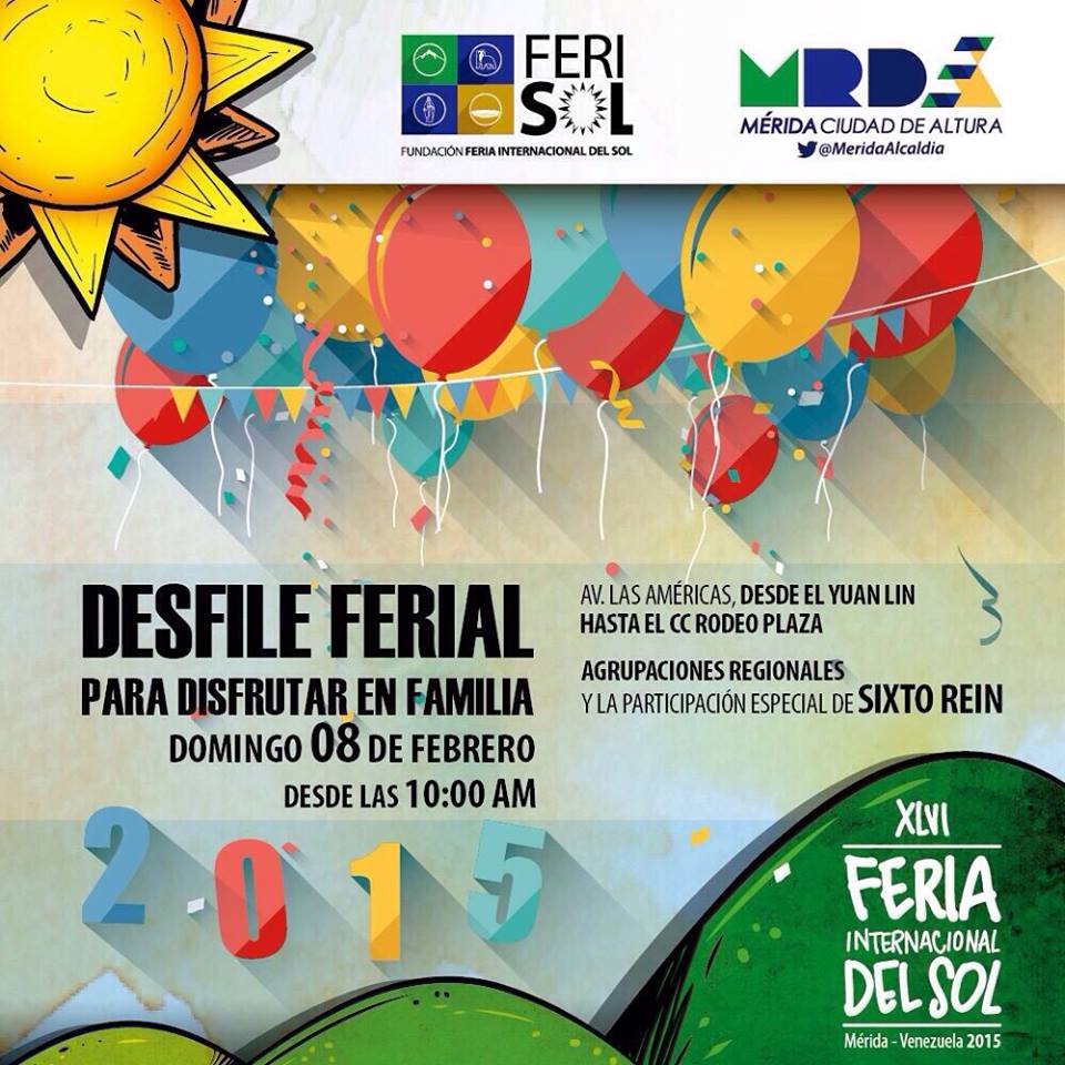 ferisolmerida's tweet photo. Mañana Gran Desfile Ferial para disfrutar en familia, desde el Yuan Lin hasta el CC Rdeo Plaza, a las 10:00am http://t.co/2CIIroYxDp