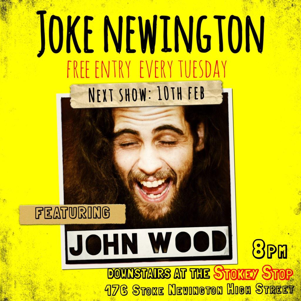JokeNewington's tweet image. ~NEXT SHOW: 10th Feb~
#JokeNewington~8PM|£FREE!~ featuring @alexiswieroniey @RealTalkPod @chrisdouce @athenacomedy