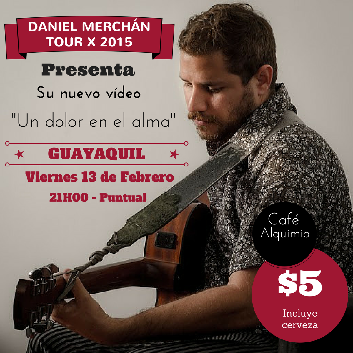 MERCHAN_OFICIAL's tweet photo. Siguiente parada. Viernes 13 de Febrero @alquimiacafe . 22HOO/$5 (Incluye una cerveza) RT RT RT http://t.co/WUkqdViMKB