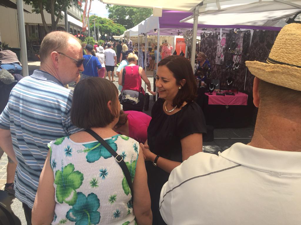 a_palaszczuk's tweet image. Wonderful morning walking through #southbank markets in #Brisbane with @jackietrad #qldpol