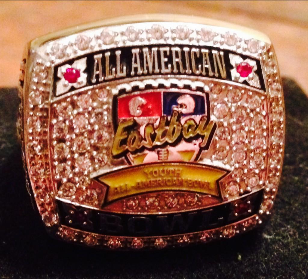 DylanRathcke's tweet photo. My Ring came in #RoadToNaples #FBUTrained #EastBayAllAmerican #EastBayBowl #EYAAB15 http://t.co/GGRDs8W4kF