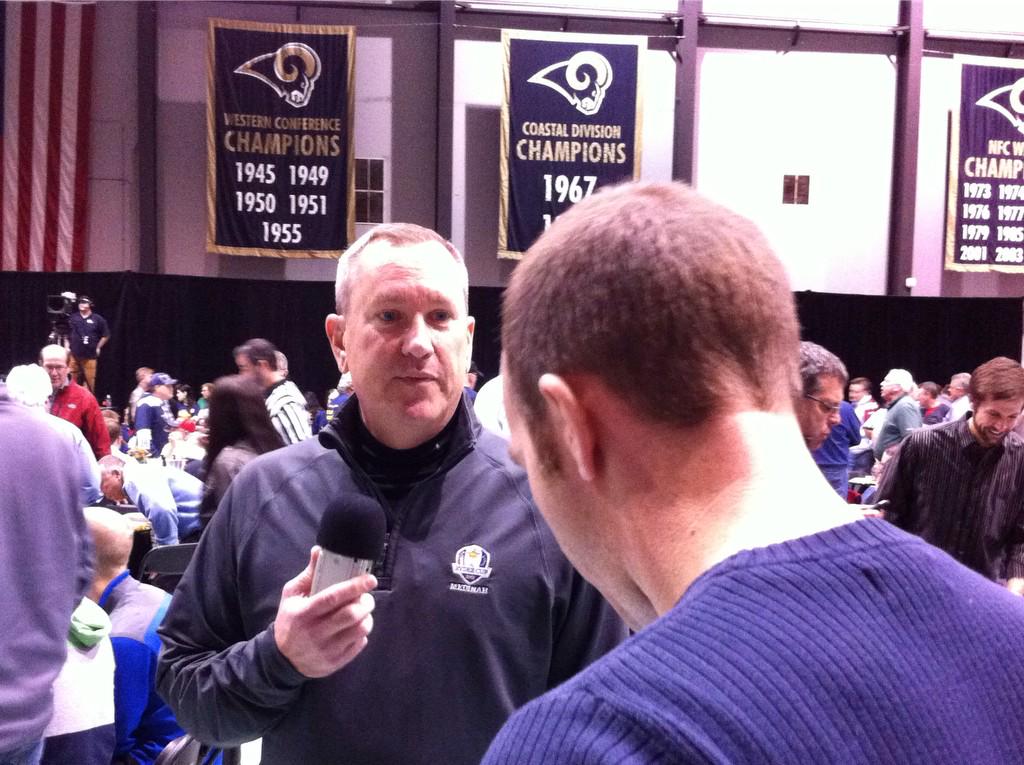 @itdtireguy being interviewed as major sponsor of #sportstriviaxii   Thank you ITD.