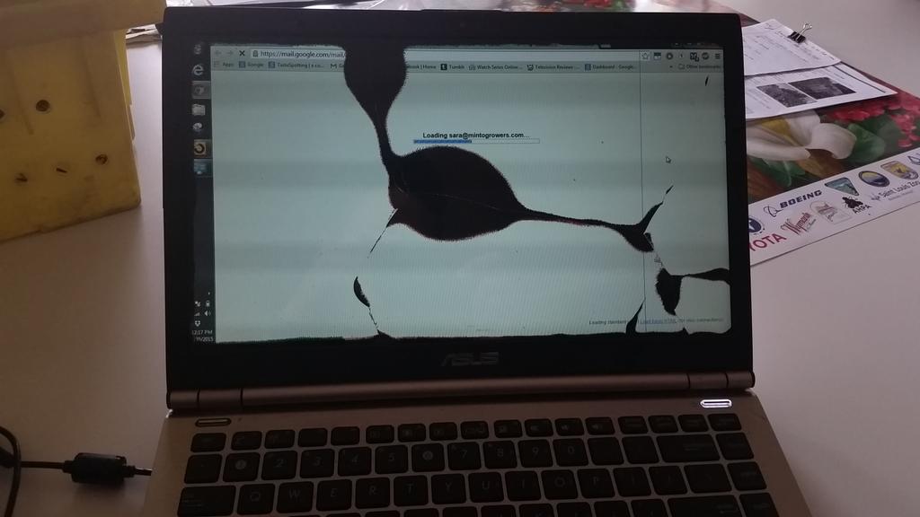 Did something that should have been done 2 years ago. Bought a laptop today to replace this sadness! #OutDamnSpot