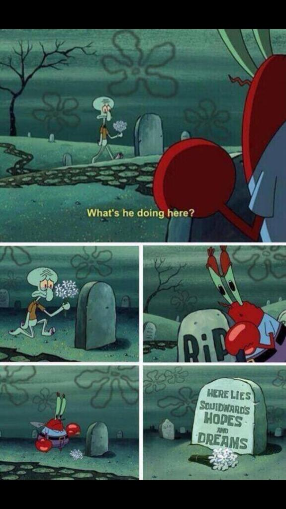 FearOfFeelings's tweet photo. I can relate to squidward http://t.co/Vzgt5uxVM3