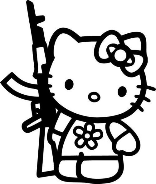StickyAddiction's tweet photo. Hello Kitty AK-47 - Die Cut Vinyl Sticker at #StickyAddiction http://t.co/VF2bi3mvzE #hellokittycar #HelloKitty http://t.co/65lC3D9Rmd