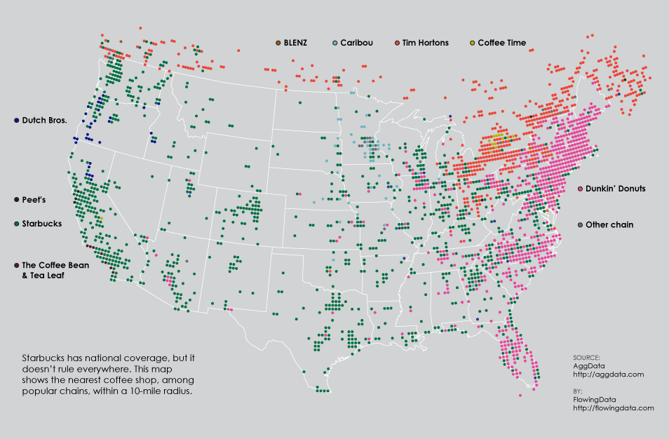 voxdotcom's tweet photo. Coffee chains in America, in one map http://t.co/mKceS2wL3G http://t.co/A8kX1rQjxw