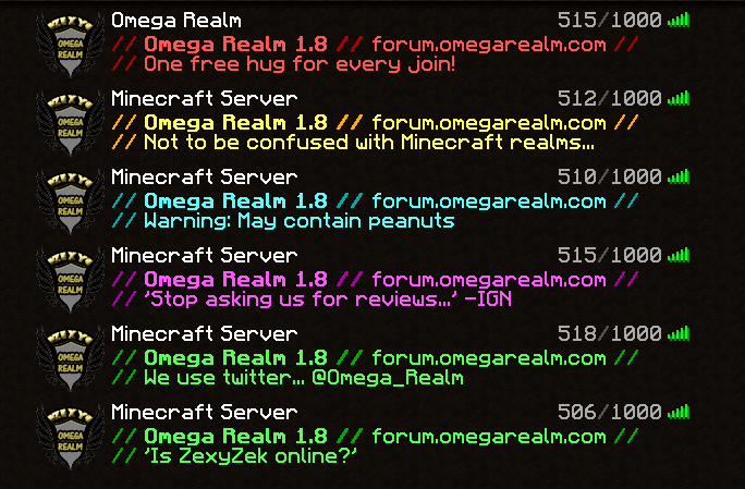 Omega Realm On Twitter Got An Idea For A Motd Message Tweet At