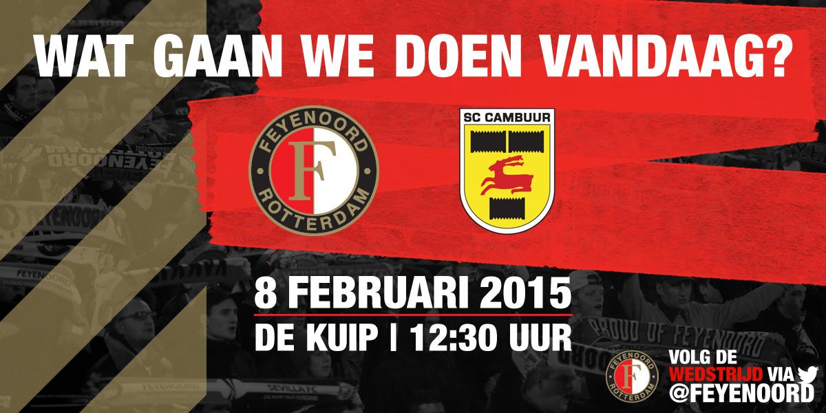 Feyenoord's tweet photo. MATCHDAY! Om 12.30 uur in @DeKuip: #FEYcam http://t.co/aFhPixkl93