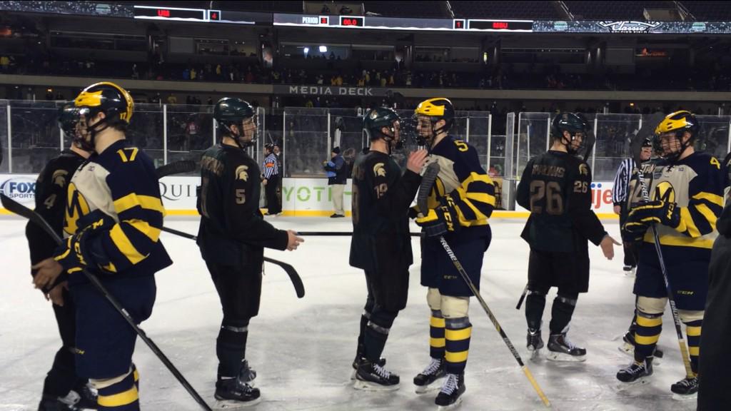 That'll do it! <a href="/umichhockey/">Michigan Hockey</a> takes it by the final of 4-1. #HOCKEYCITY #GoBlue