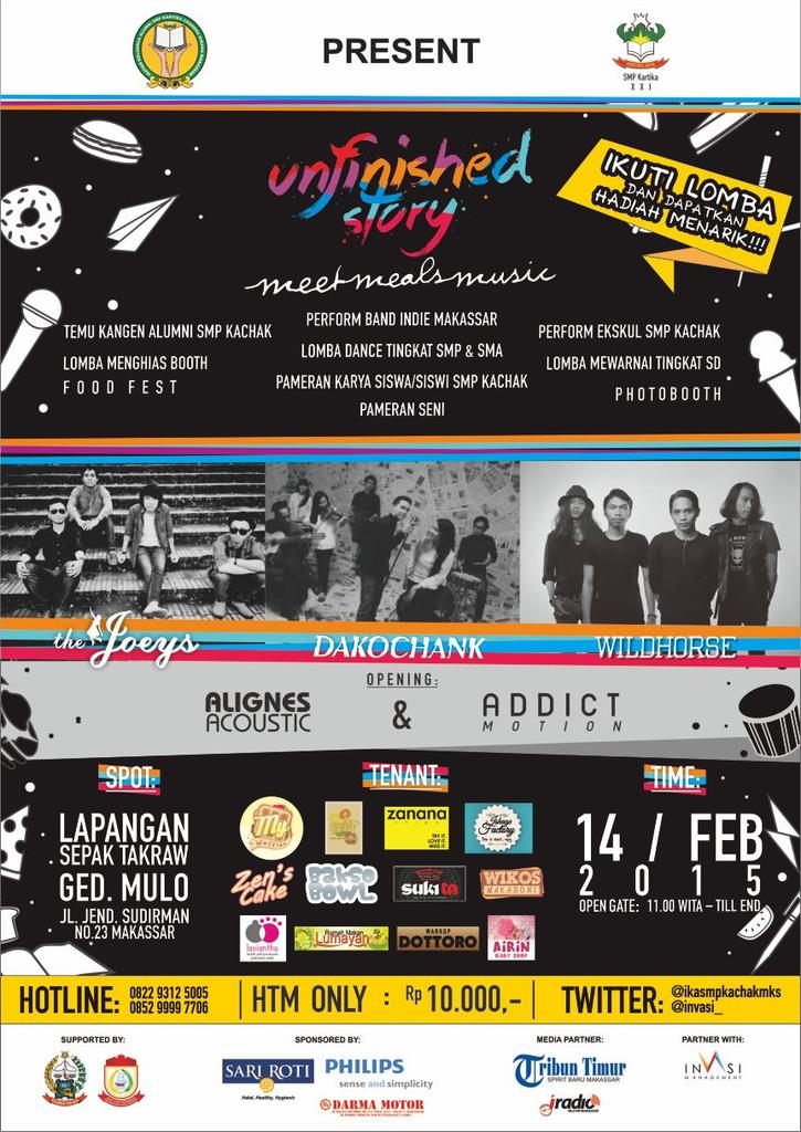 dengerin info tentang event ini di 96.0 fm @iradiomakassar stay tune now! 😊🙏#UnfinishedStory