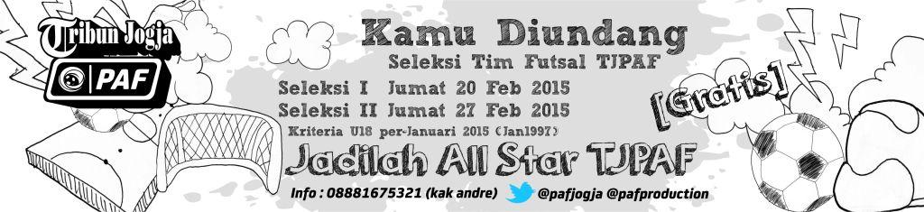 PAFProduction's tweet photo. Undangan Terbuka Untuk Seluruh Mantan Pemain Tribun Jogja PAF 2014 U -18 - Gabung bersama kami secara GRATIS !!  http://t.co/qGl5jBO3Bk"