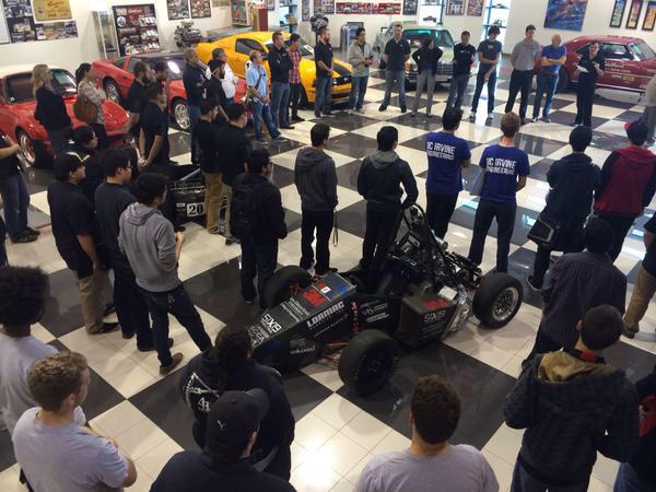 EdelbrockFF's tweet photo. Formula SAE seminar @ Vic's garage today! @CristiEdelbrock #edelbrock awesome! http://t.co/QE3GC1PyoF
