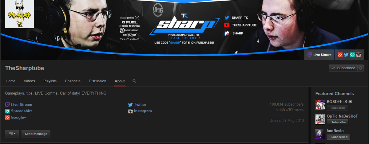 KOSDFF's tweet photo. Congrats on the 100k homie!!! Its just the start! @Sharp_tK http://t.co/kIFs2ZPSj3