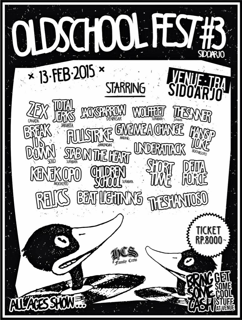 Jumat 13 February di Sidoarjo 'OLDSCHOOL FEST 3'