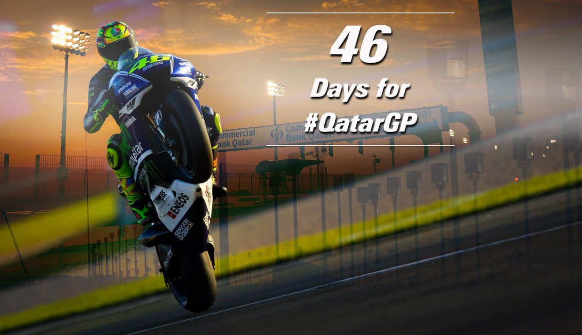 MotoGP's tweet photo. Only 46 days left for #QatarGP
#MotoGPCountdown #TurnTheSoundBackOn http://t.co/beLTzFLooF