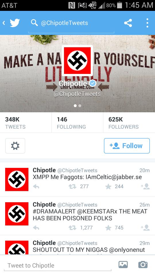 WillNixAwesome's tweet image. Chipotle wtf?! #chipotlehack