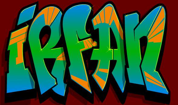 Tulisan Grafiti Nama Gambar Huruf Keren