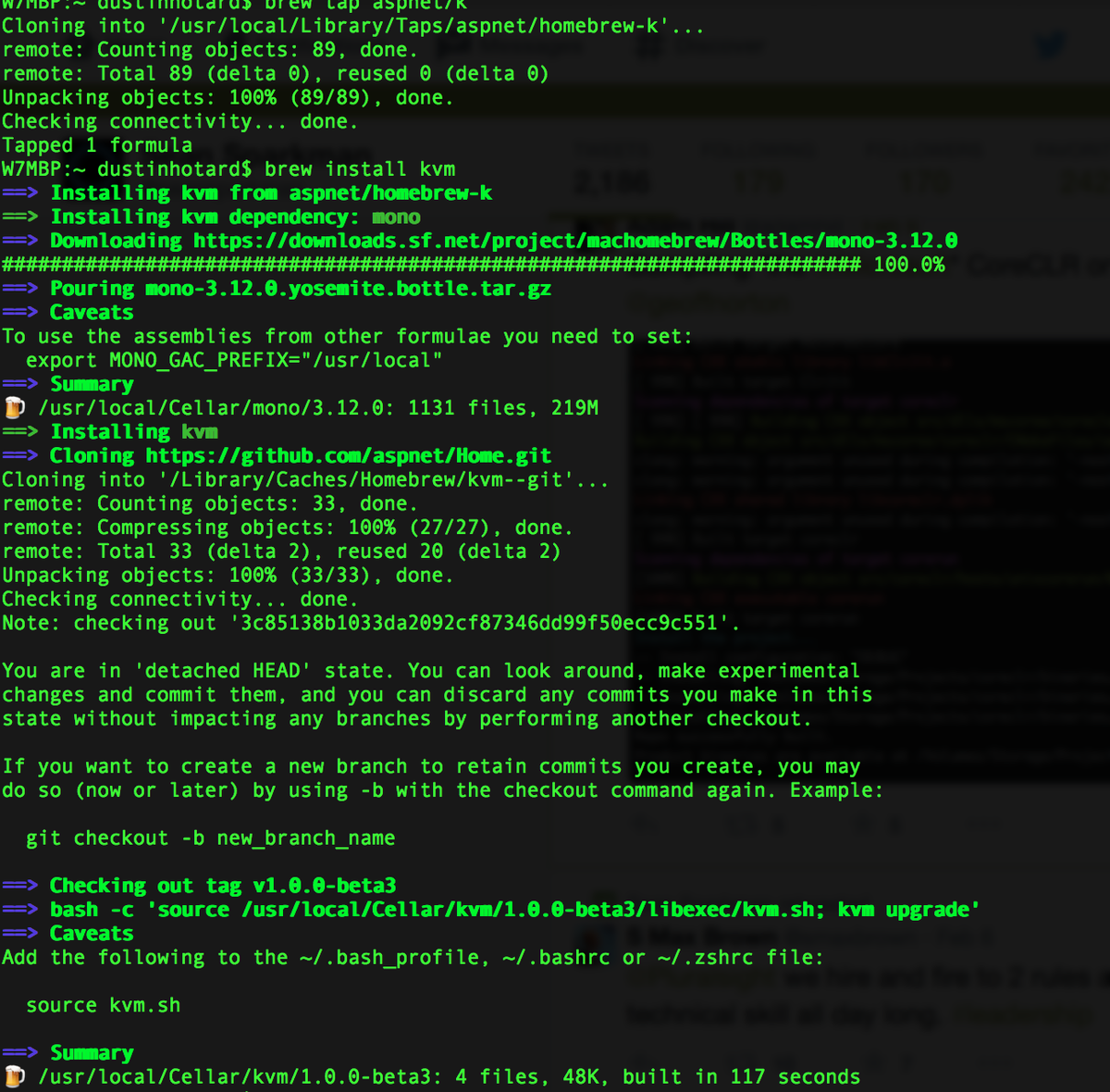 dustinh's tweet image. Installing @aspnet vNext, I love my @VisualStudio IDE tools but sometimes you just need a plain text editor.