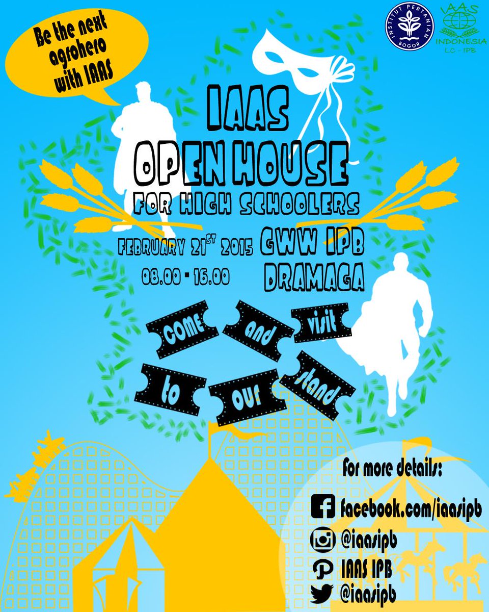 Don't forget to visit IAAS Open House on February 21st 2015 at <a href="/openhouseIPB/">Open House IPB</a> . See you there! <a href="/goSMAKBO/">SMK-SMAKBo</a>