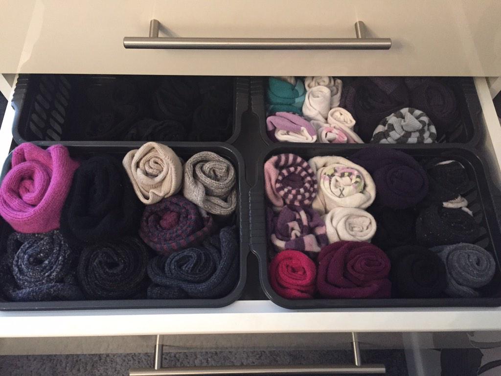 Feeling overwhelmed with clutter? Start with something with low emotional connections. Try your sock drawer!