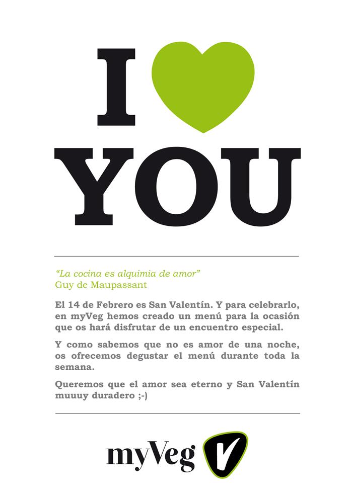 RestaurantMYVEG's tweet photo. MY VEG, My Love... Menú especial para celebrar tu San Valentín... durante toda la semana. http://t.co/Ed2zkndrnn