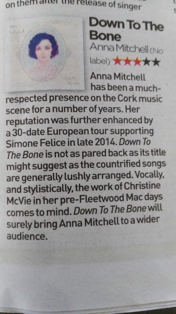 annamitchmusic's tweet photo. Nice write up on today's Irish Mail On Sunday @TheOliverPlunk @CoughlansLive @RTERadio1 @IMROireland @StaffordJimmy http://t.co/J4DB5VboY2