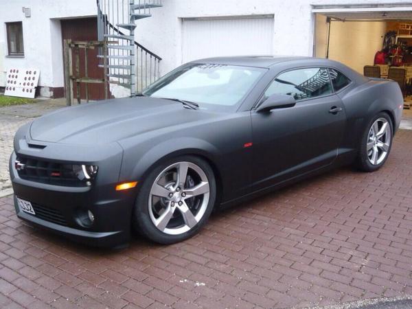 Matte black Camaro