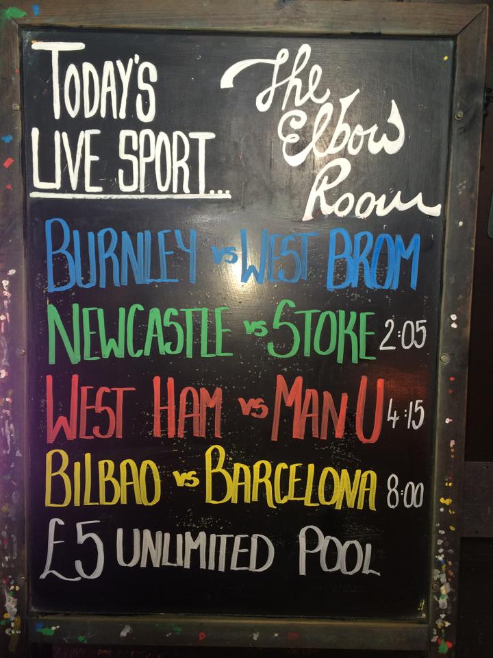 Lots of #football on today at <a href="/Elbowroomleeds/">The Elbow Room Leeds</a> . £5 unlimited pool all day and 2-4-1 offers from 5pm until 8pm too!