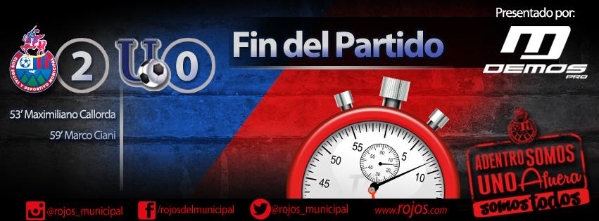 Rojos_Municipal's tweet image. ¡Finalizó el partido! Municipal venció 2-0 a la USAC. El resultado te lo presenta @DMSdemospro.

#RojosUSAC
