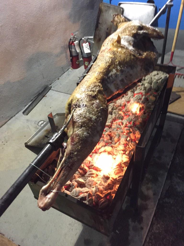 FLLGreek's tweet image. Happy Sunday! What are your plans on this beautiful day? How about lamb cooked on a spit?
