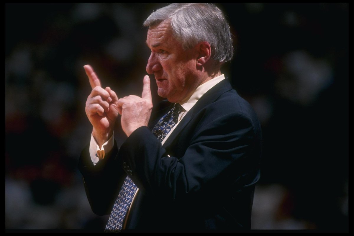 SportsCenter's tweet photo. Dean Smith's career highlights:
- 879 career wins
- 2 national titles
- 11 Final Fours
- won 1976 Olympic gold medal http://t.co/1hYXt96Rty