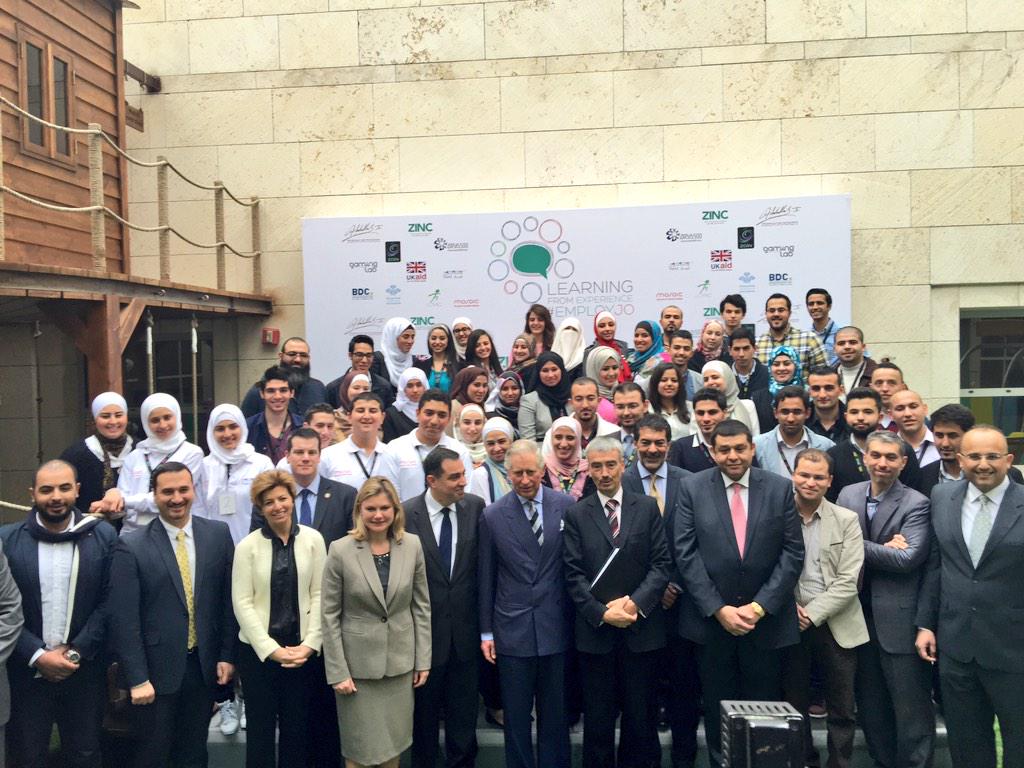 ZainJo's tweet photo. A group photo for the participants of #Learning from experience training with HRH Prince Charles #EmployJO #Zain_ZINC http://t.co/0Cch8DbPoO