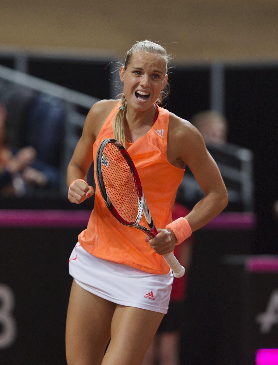 BJKCup's tweet photo. #NEDSVK @Arantxarus seals Netherlands place in the #FedCup WG play-offs with a 63 26 64 victory over Schmiedlova! http://t.co/Cp2ekejhYn