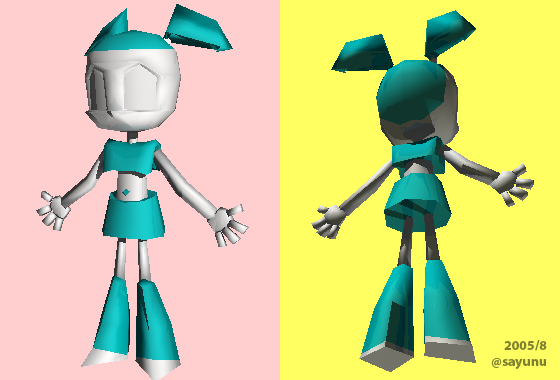 さゆぬ こっちは 05 年に作った My Life As A Teenage Robot というアメリカアニメのジェニーさん 同じく六角大王 Super 2 顔の形が面白いから作りたくなったんだっけ 再現度はイマイチだな Http T Co Anbhug76vx